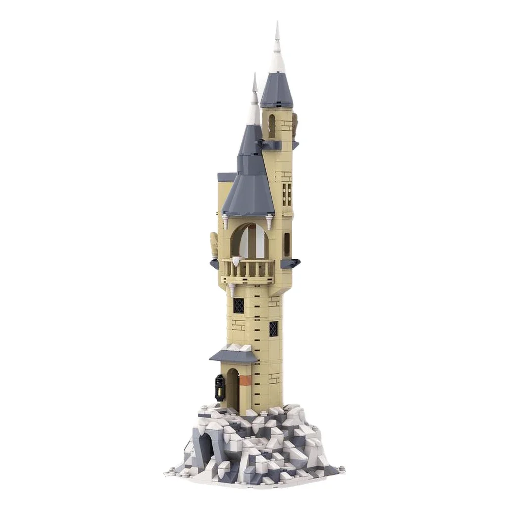 

MOC The Medieval Teacher Architecture Magic Owlery Tower Building Blocks Witch Castle House Bricks Toys For Children Xmas Gifts