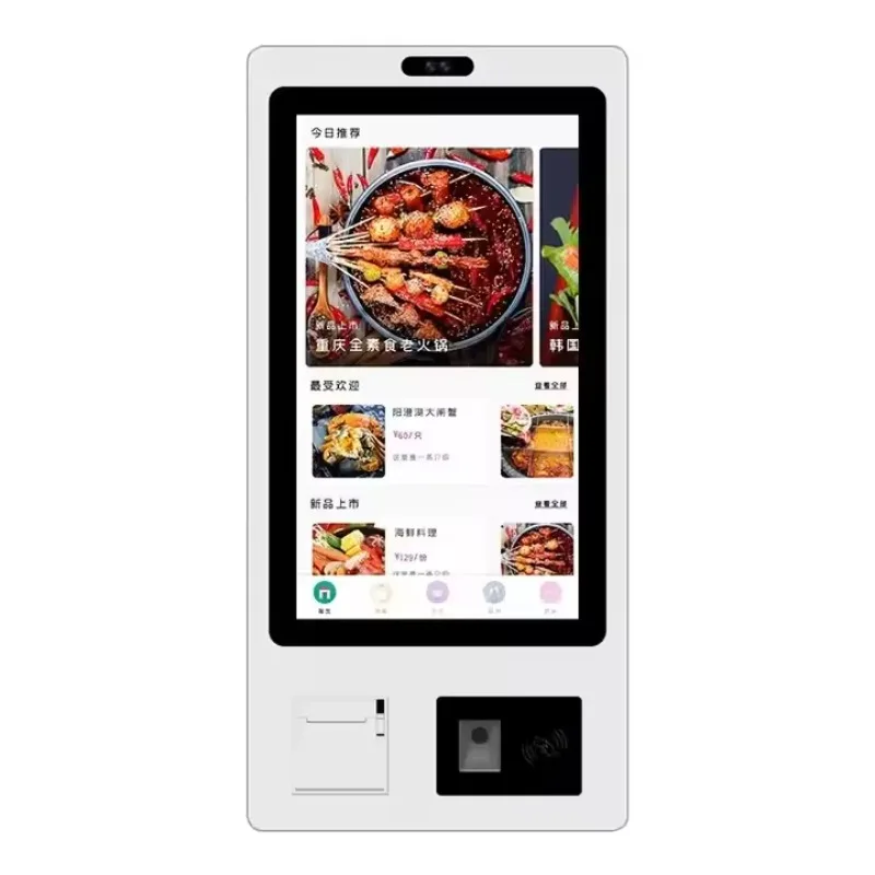 32 Inch Payment Kiosk Android/Win Touch Self Service Order Kiosk in Restaurant Pos Systems Machines With QR Code Scanner