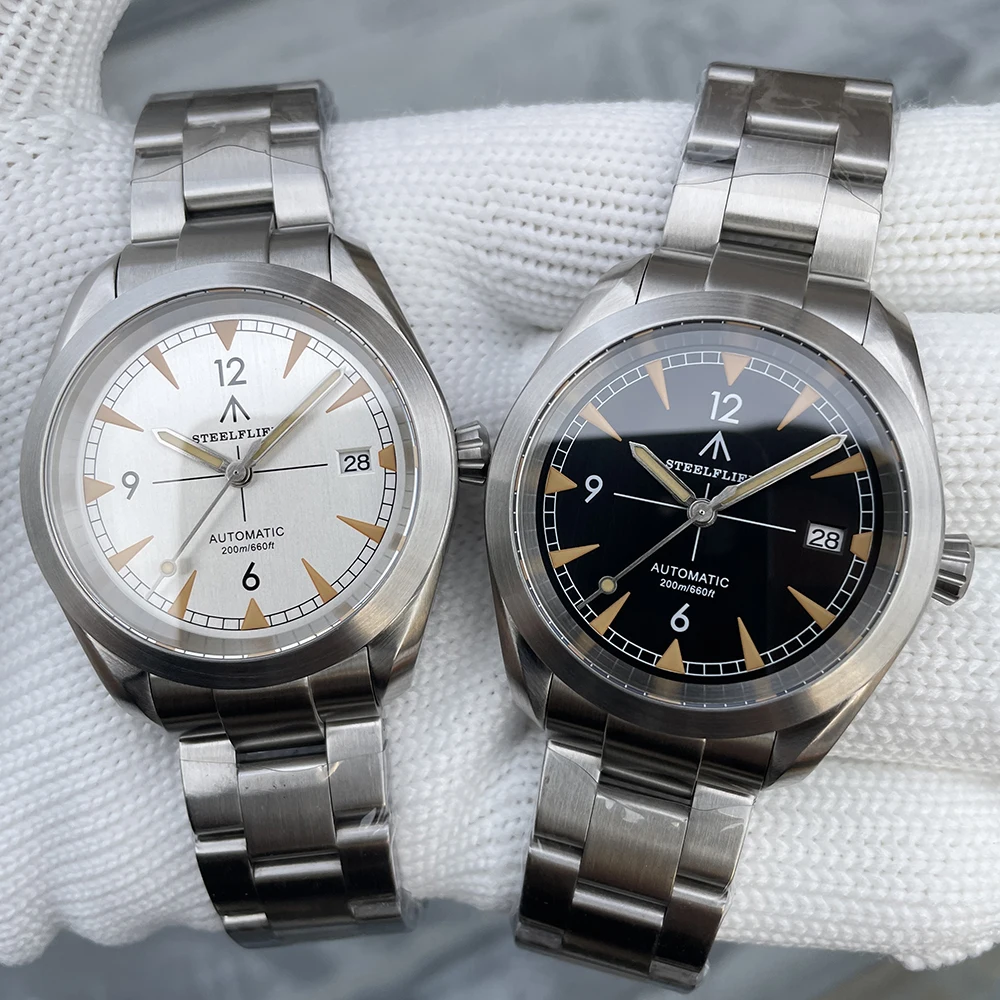 ساعة يد ميكانيكية عصرية فاخرة SF751 رسمية من STEELFLIER NH35 حركة مضيئة للغاية 20Bar مقاومة للماء ساعة غوص كلاسيكية