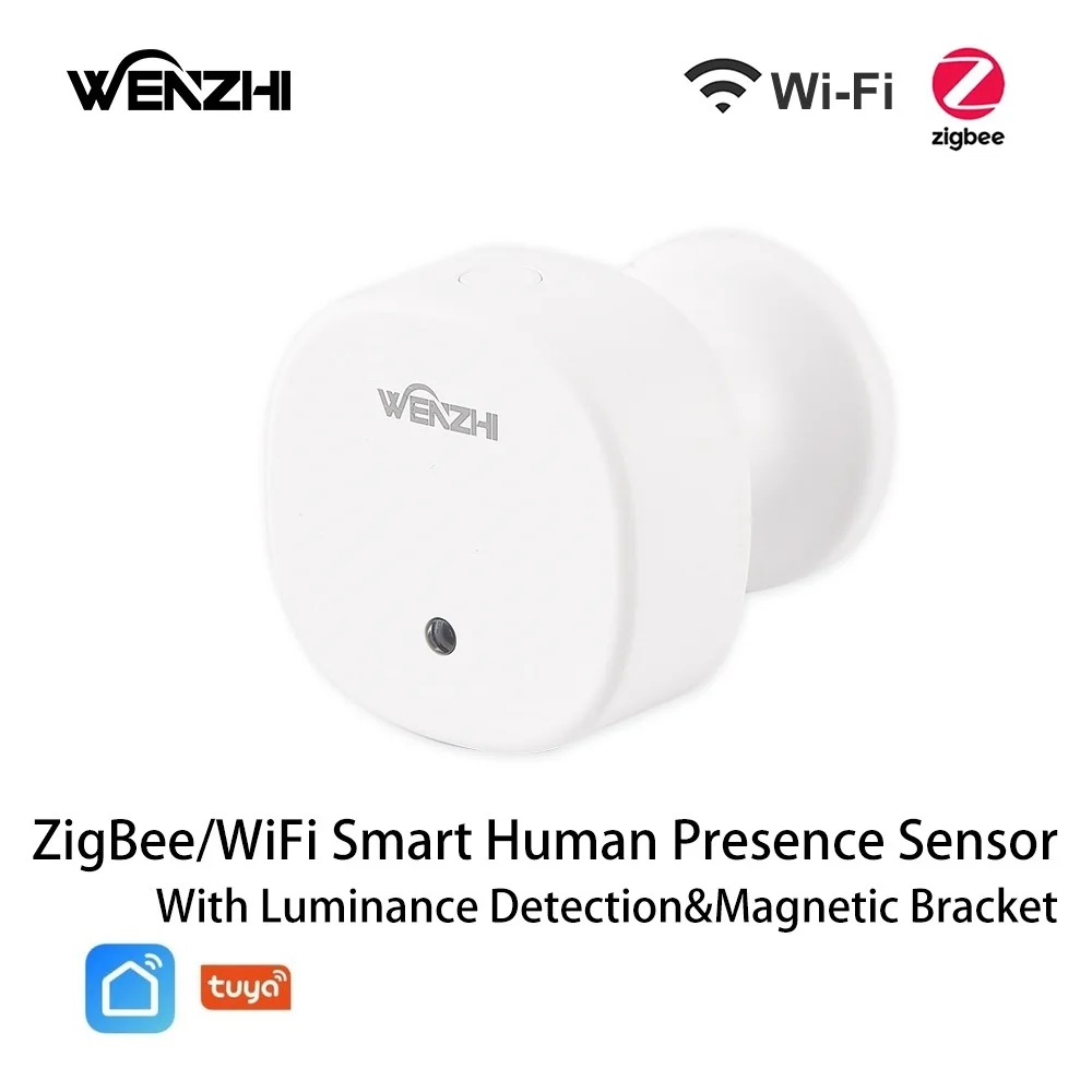 ZigBee/WiFi MmWave sensore di presenza umana movimento Radar rilevamento del movimento del corpo con illuminamento Tuya Smart Life Home Assistant