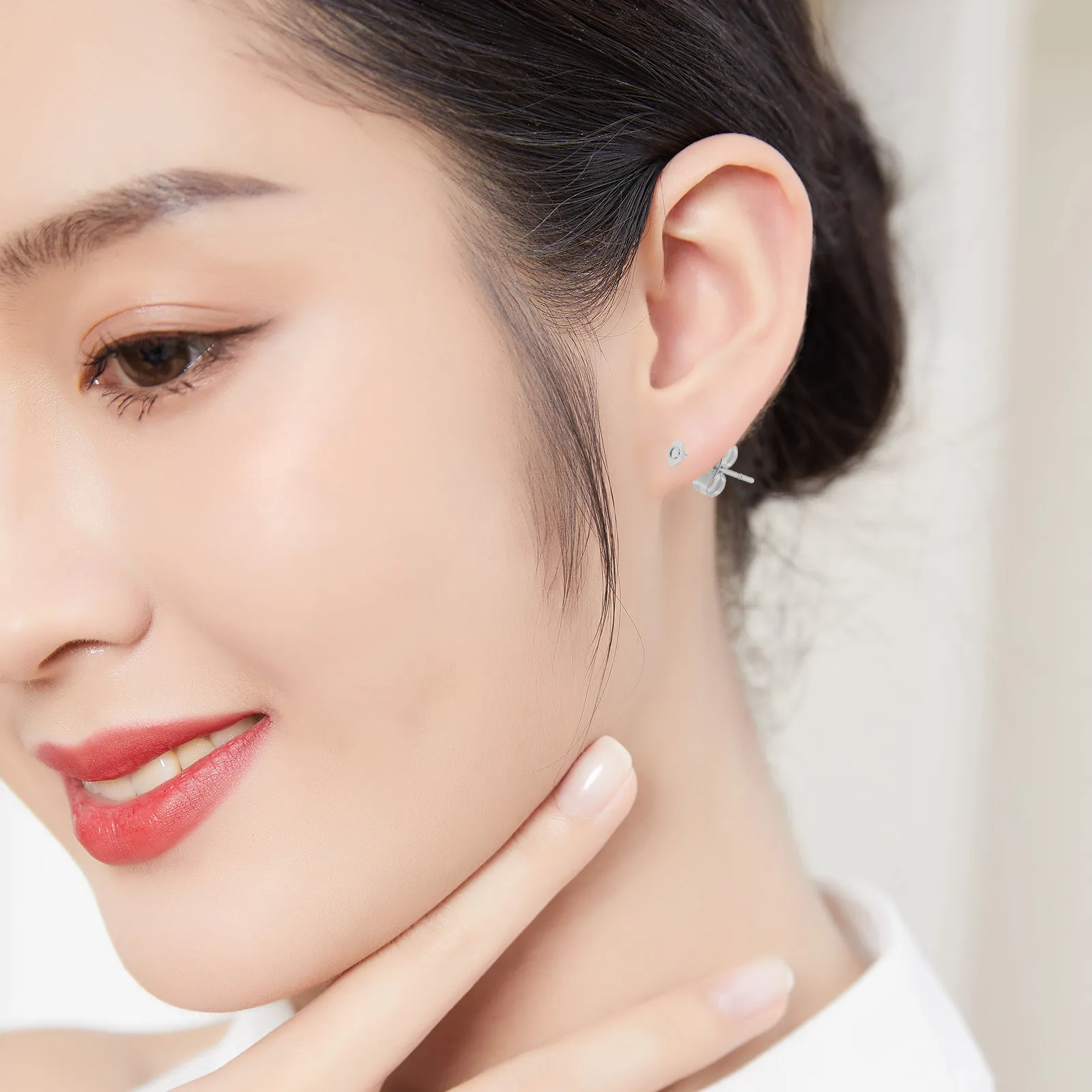 

50Pcs Stainless Steel Earring Posts and Backs DIY Earrings Making Kit Flat Head Studs Jewelry Making Accessories Creative Ear