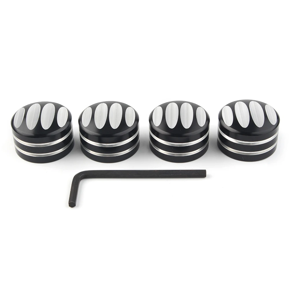 Motorcycle Engine Piston Screw Cover Caps CNC Aluminum For Harley all Twin Cam models 1999-Later 4Pcs/Set