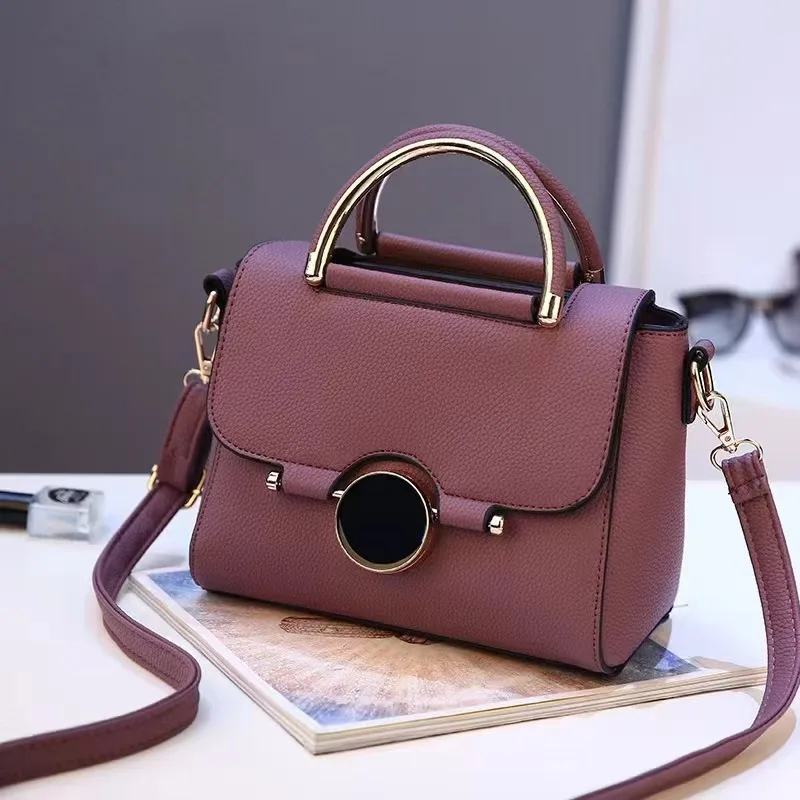 

New fashion solid color minimalist magnetic buckle crossbody shoulder bag small square bag for export