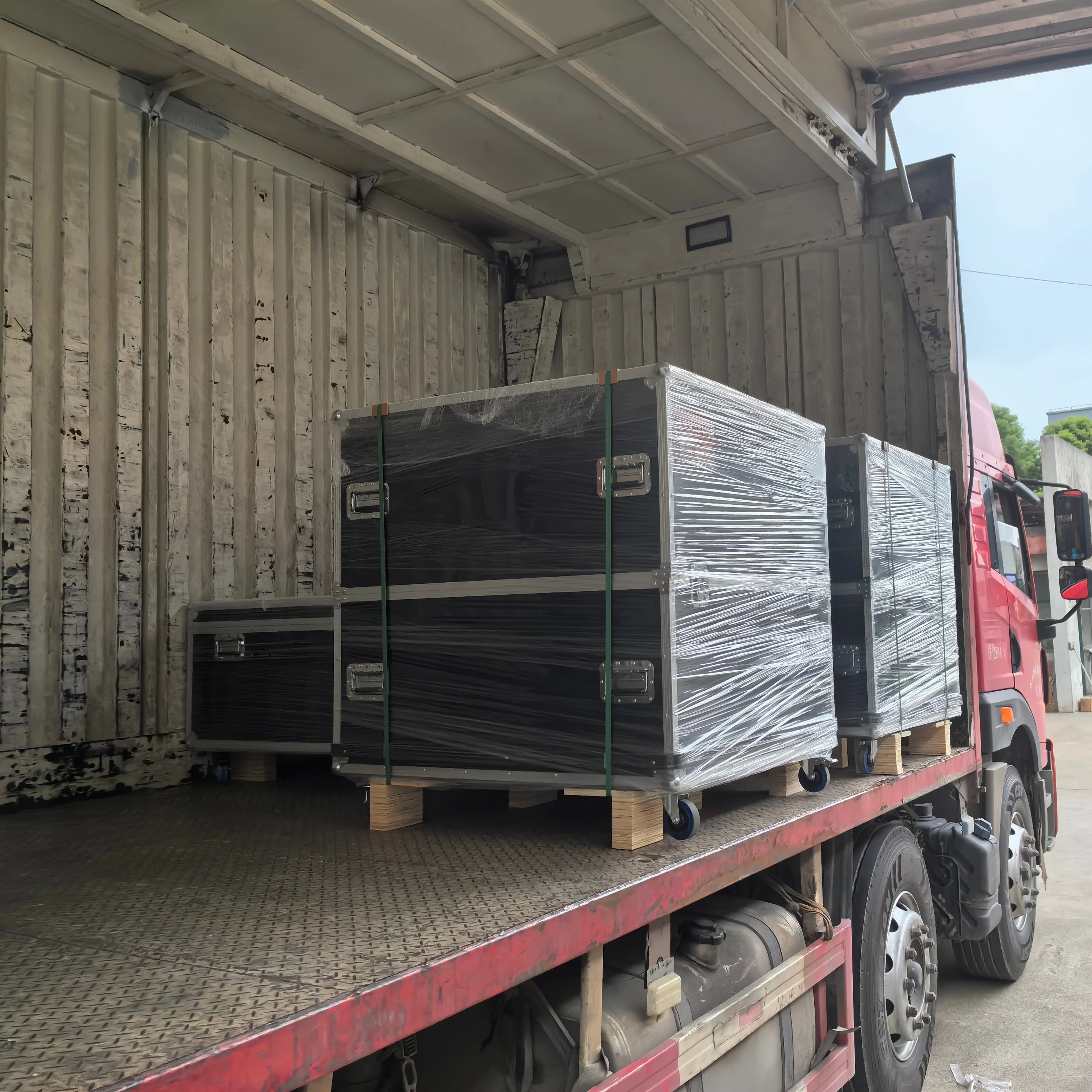 Cabine de exposição de carro de alumínio, tecido de tensão de 3x6 10x20 pés, design com tipo arco, expositor de caixa de luz, equipamento de show de comércio