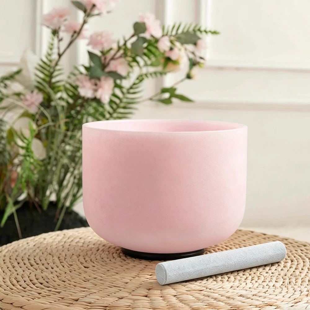Hye-eun 14inch Sound Bath Singing Bowls Large Size Gemstone Fusion Crystal Singing Bowl with  for Meditation Sound Healing