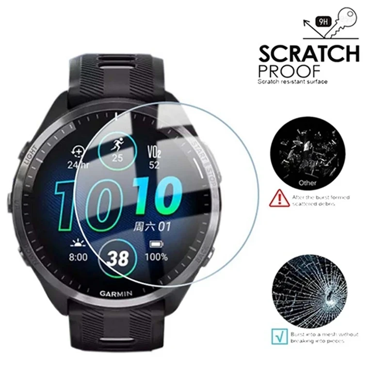 Tempered Glass Film for Watch Garmin Forerunner 955 945 255 255S 245 165 55 45 Screen Protector Glass Protection Film Foil