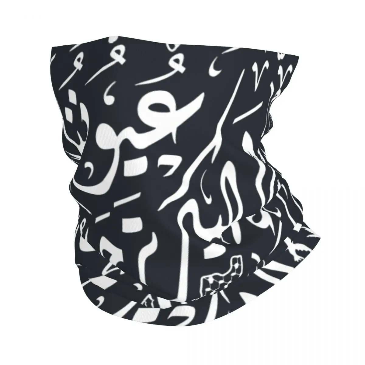 Arabic Calligraphy With Palestinian Kufiya Map Palestine Motocross Bandana Neck Cover Printed Palestinian Wrap Scarf Balaclava