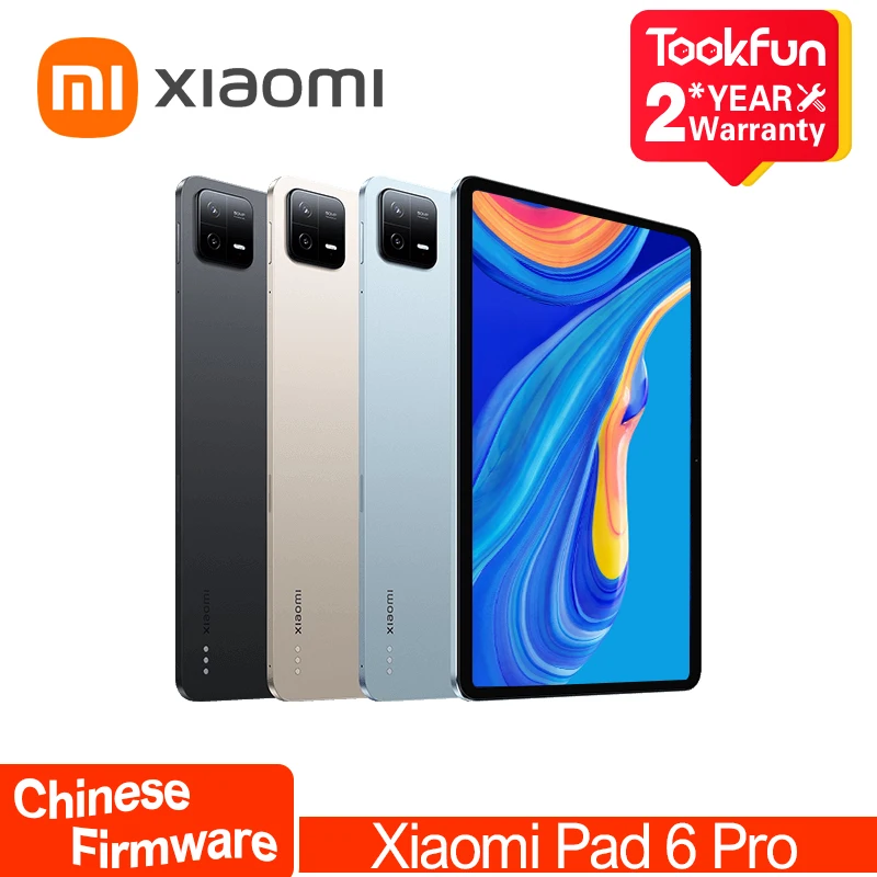 البرامج الثابتة الصينية Xiaomi Mi Pad 6 Pro Tablet 11 بوصة 2.8K Ultra HD شاشة Dolby MIUI Pad 14 Android Google Play بطارية 8600 mAh