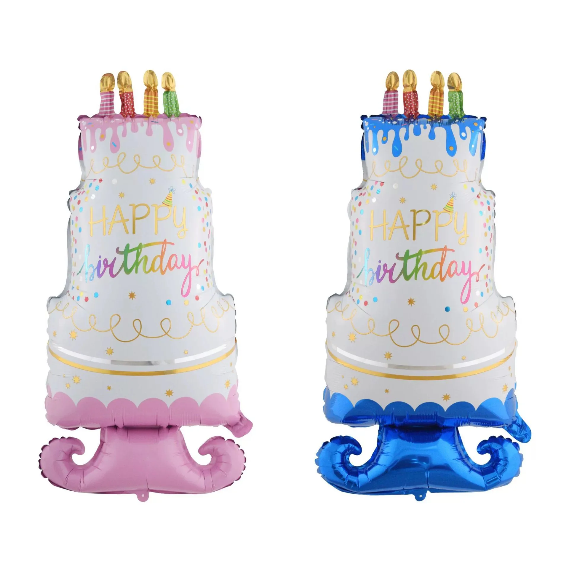 1Pc Große Geburtstag Drei Schicht Kerzenhalter Kuchen Folie Ballons Geburtstag Party foto Requisiten Szene Dekoration