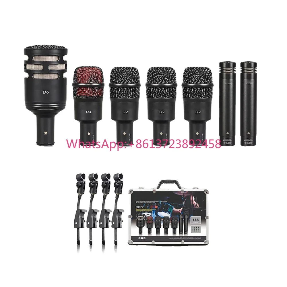 Audix DP72 Professional Drum Microphone Kit Musical Instrument 7 Pcs Mic for Drum Set Professional
