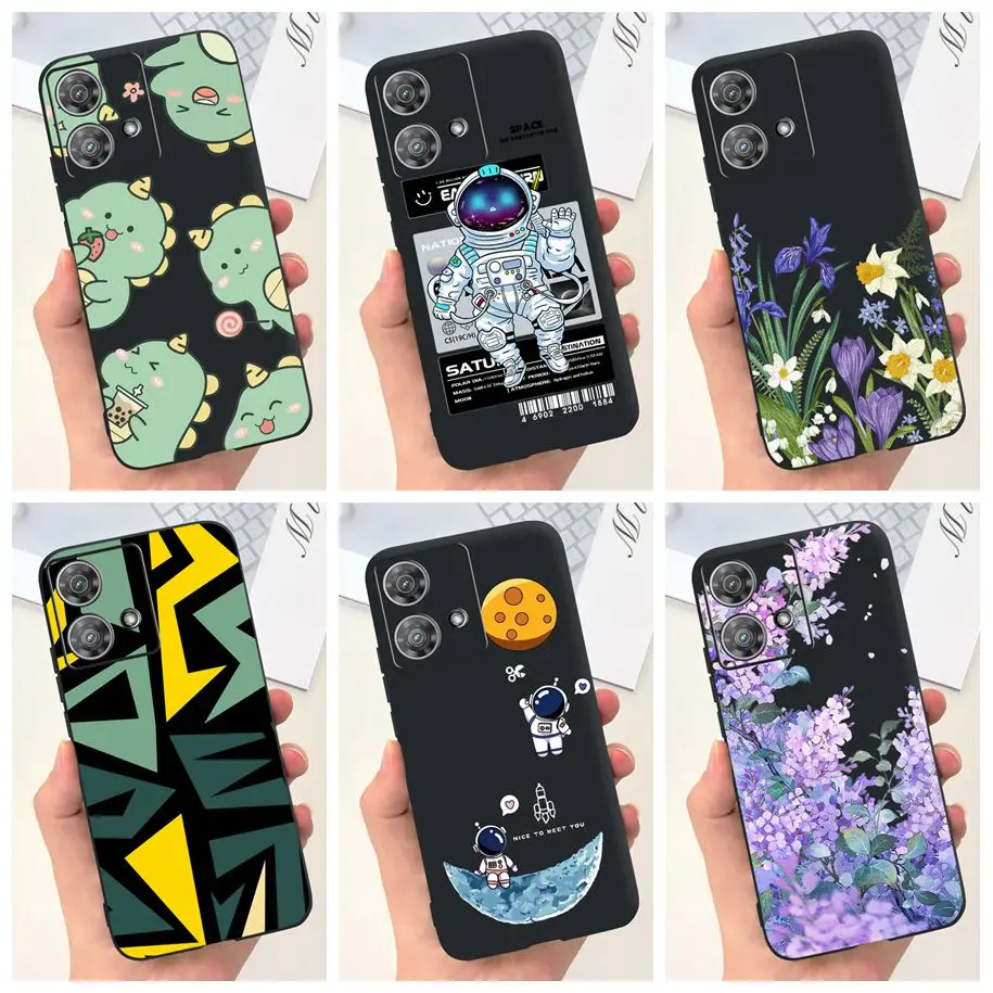 For Motorola Edge 40 Case XT2303-2 Phone Cover Popular Flower Astronaut Soft Silicone Funda For Moto Edge 40 Neo XT2307-1 Bumper