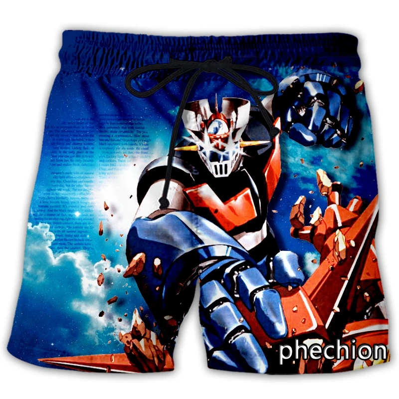 

phechion New Fashion Men/Women Mazinger Z: Infinity 3D Print Casual Shorts Novelty Streetwear Men Loose Sporting Shorts L135