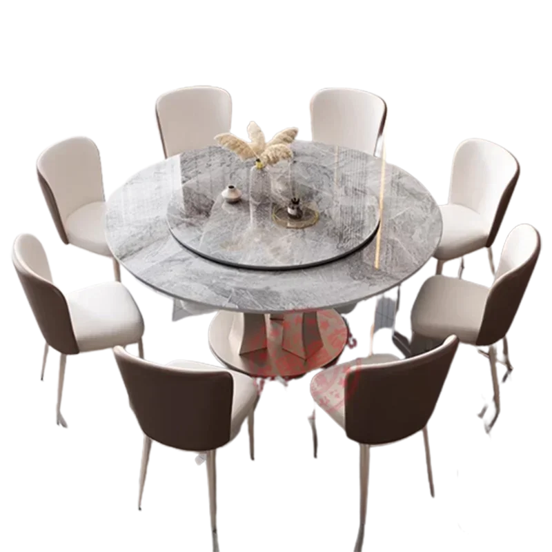 Round Marble Dining Table Nordic Luxury Style Kitchen Modern Space Island Kitchen Table Savers Design Mesas De Comedor Furniture