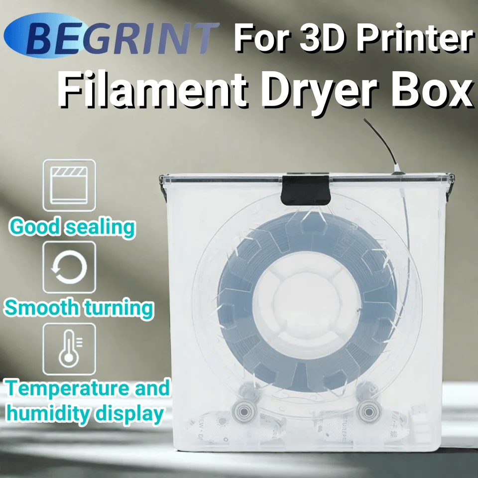 BEGRINT-caja seca de filamento para impresora 3D, almacenamiento de calefacción de aire caliente, Material de impresión, soporte de caja resistente a la humedad para todos los FDM