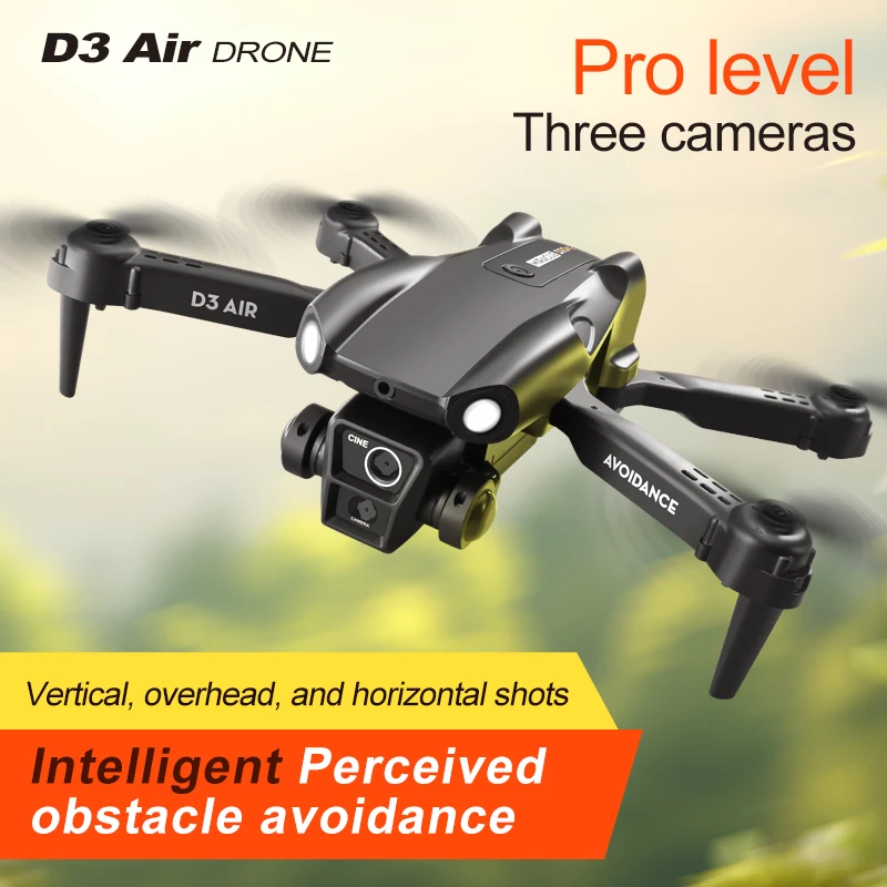 

D3 720P dual-camera quadcopter drone, 1800mAh large battery, simple control system, easy for beginners to operate.