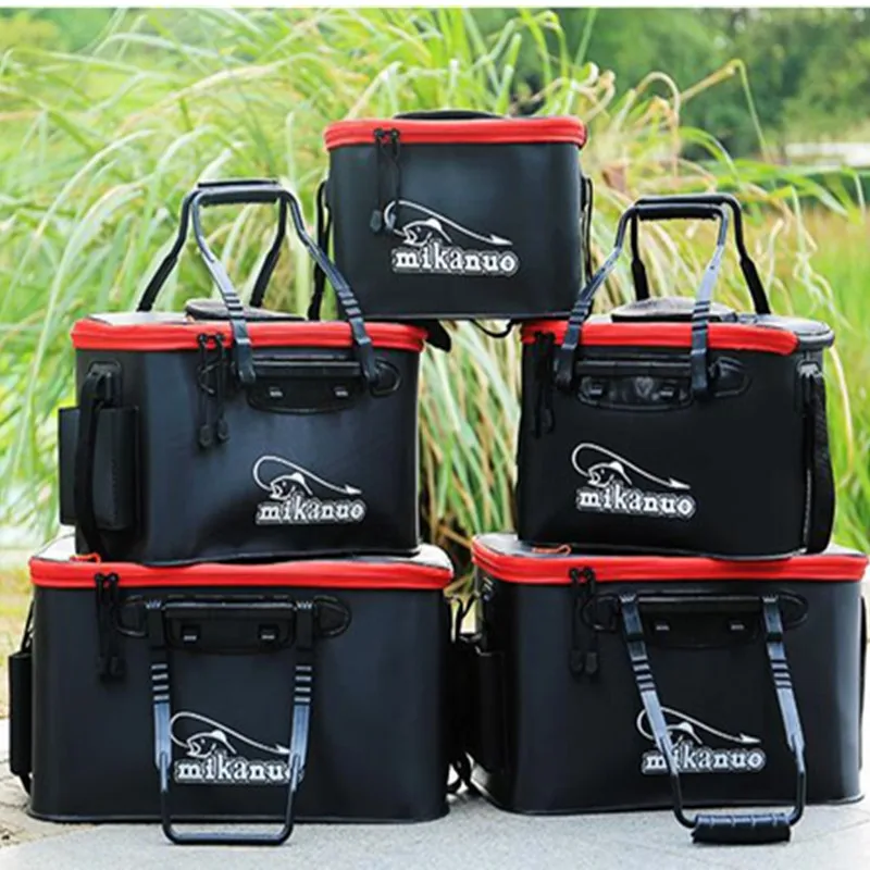 للطي رشاقته مقاومة للاهتراء إيفا دلو صيد خزان الأسماك الحية مضخة الأكسجين الرياضة في الهواء الطلق صندوق معالجة الصيد المعدات