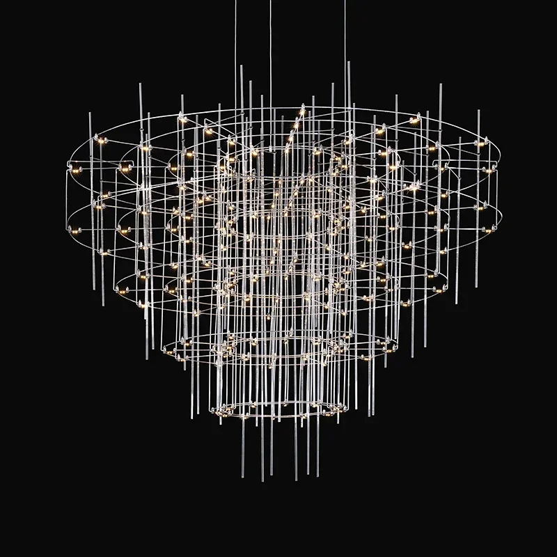 Italian Living Room Pendant Light Modern Creative Villa Hall Starry Sky Light Clothing Store Firefly Pendant Light