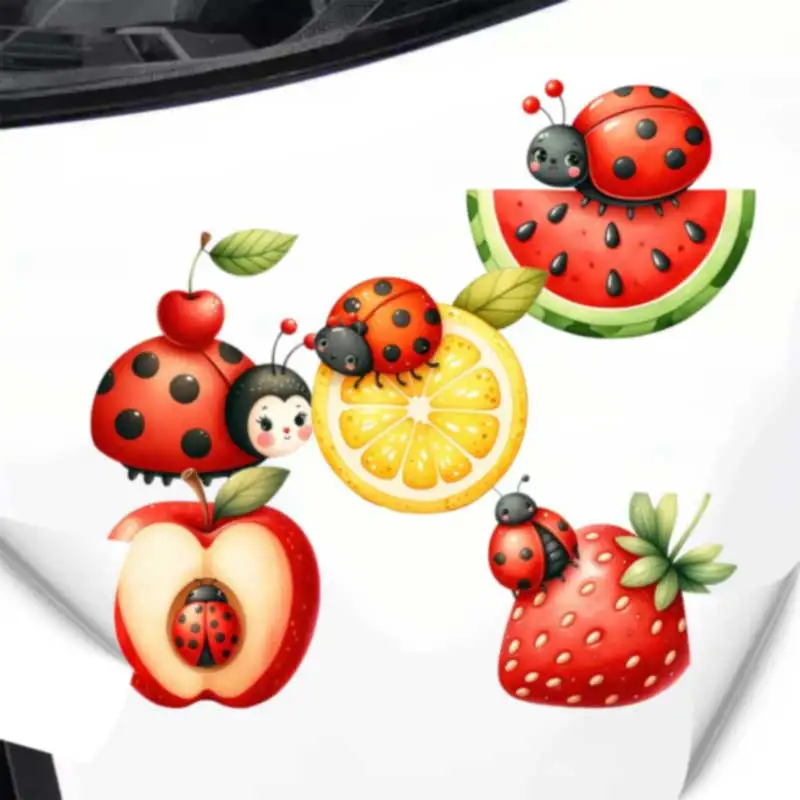 

Cute Ladybug PVC Waterproof Decal for Car Motorcycle Wall Laptop Decorative Sticker for Children's Room HE161