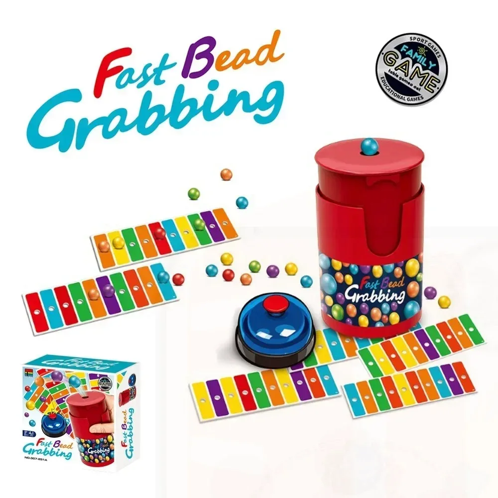 Match Color Line Bingo Board Games For Adult Kids Reaction Training Toys Fun Fast Bead Grabbing Two-player Game with Bells&！！
