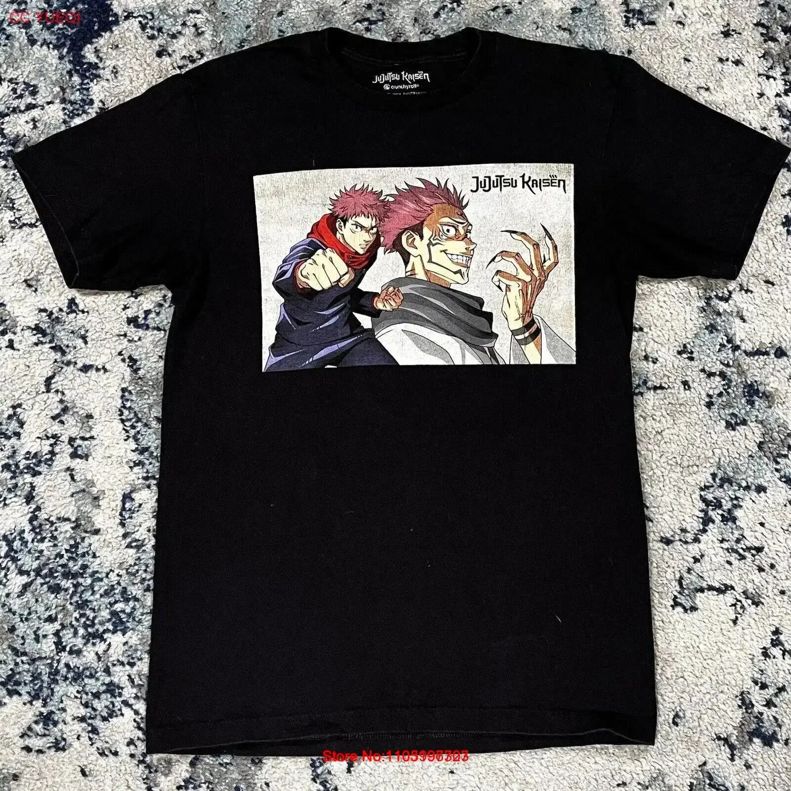 

Crunchyroll Jujutsu Kaisen T Shirt Size S vintage Washed Breathable designer clothes fashion homme Stylish streetwear Slightly