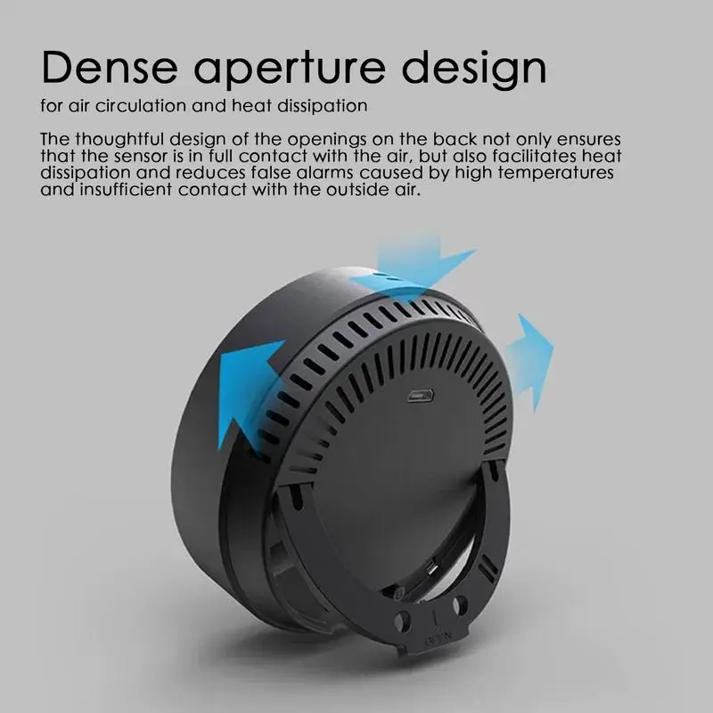 Kohlenmonoxid-Monitor, CO-Alarm, Sicherheitsalarm, akustische Warnung, empfindlicher CO-Sensor, batteriebetriebener Detektor, Temperatur-/Feuchtigkeitssensor
