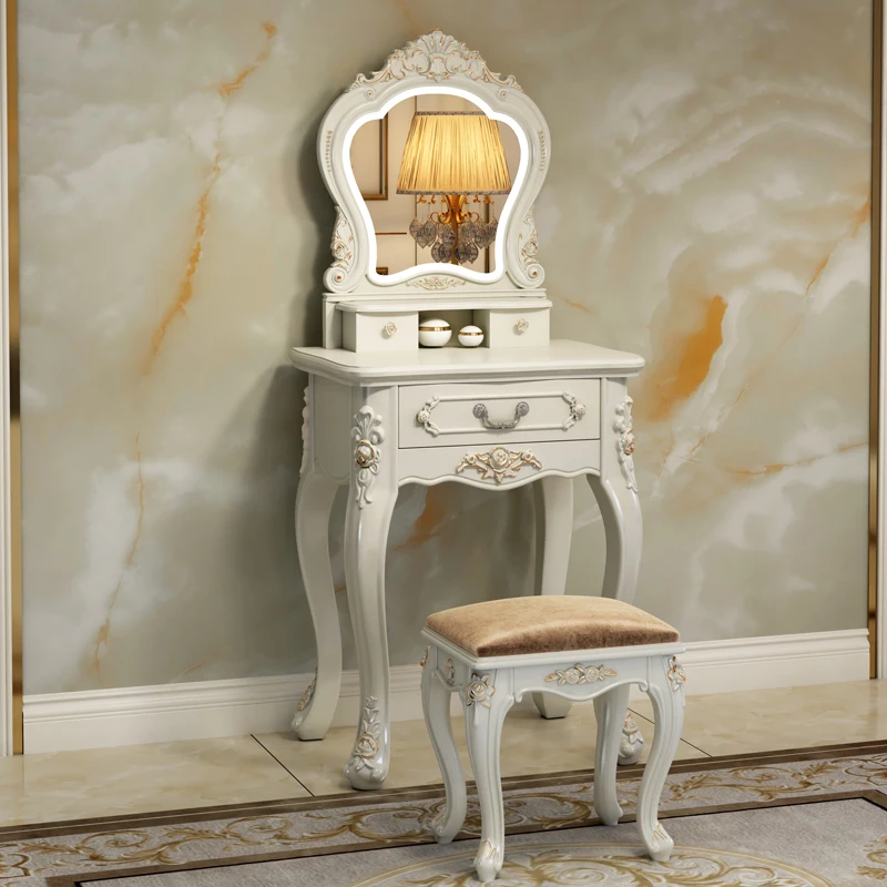 Luxury Storage Dressing Table Jewelery Box Nordic Luxury Dresser Bedroom Mirror Tocador Maquillaje Home Furniture Decoraction