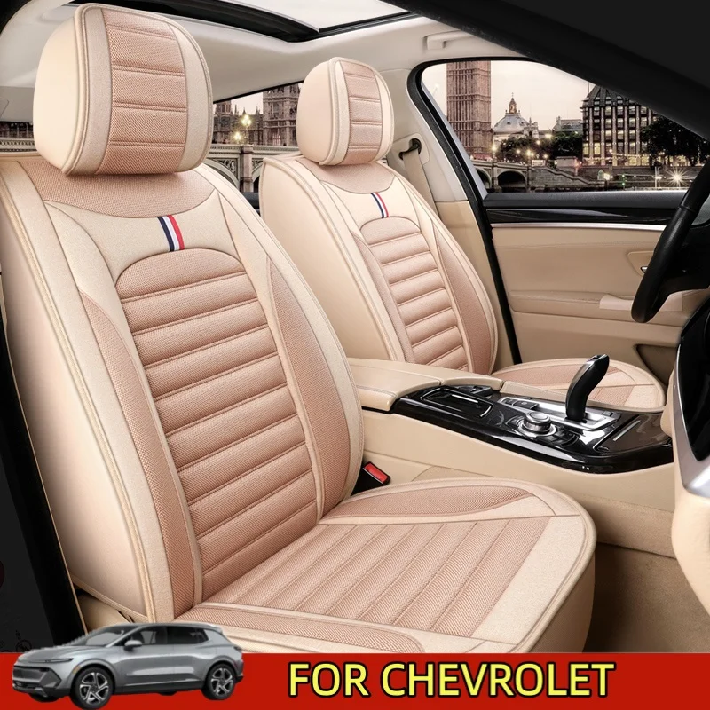

FOR CHEVROLET Car seat cover four seasons breathable linen wear-resistant front and rear rows fully wrapped 5 seat covers