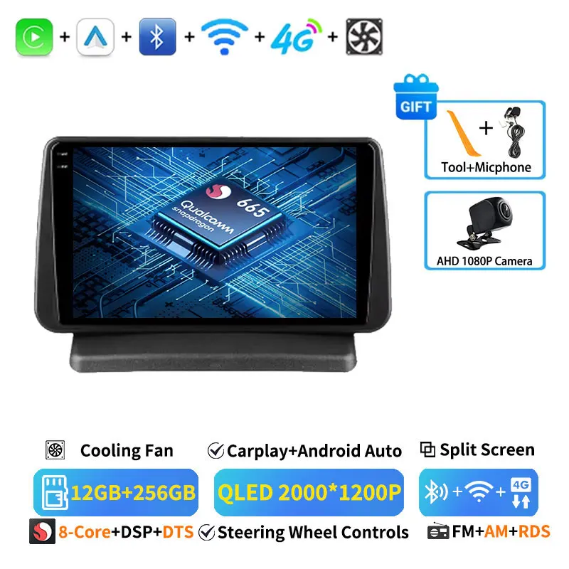 Draadloze Carplay Android 15 voor Nissan Note E11 2005 - 2013 Stereo 360 Camera Autoradio BT GPS WIFI 4G LTE DSP Videospeler RDS