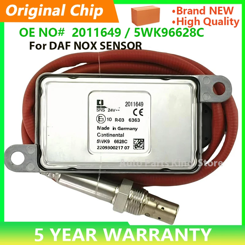 

5WK96628C 2011649 Оригинальный новый датчик оксида азота (NOx) 24В для выхлопных систем грузовиков DAF CF75 CF85 XF105 XF 1836060