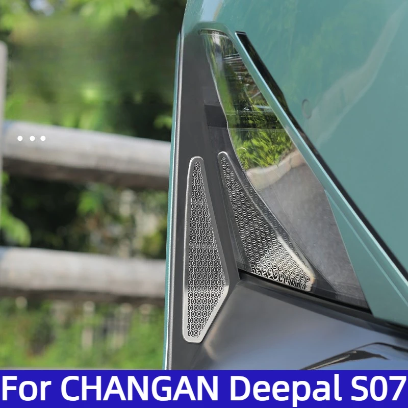 

Car Front Bumper Side Dust Cover For CHANGAN Deepal S07 Accessories 2026/2025 Stainless Steel Honeycomb Hole Adhesive 2023-2024