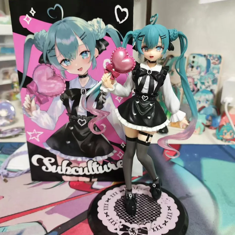 Heiße 19cm Hatsune Miku Subkultur-Figur Anime Jirai Kei Mädchen PVC-Modell Puppe Sammlerstück Geschenk