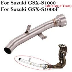 Slip On For SUZUKI GSX-S 1000  GSX S1000 2015 - 2019 Motorcycle Exhaust Escape Middle Link Pipe System Muffler Stainless Steel