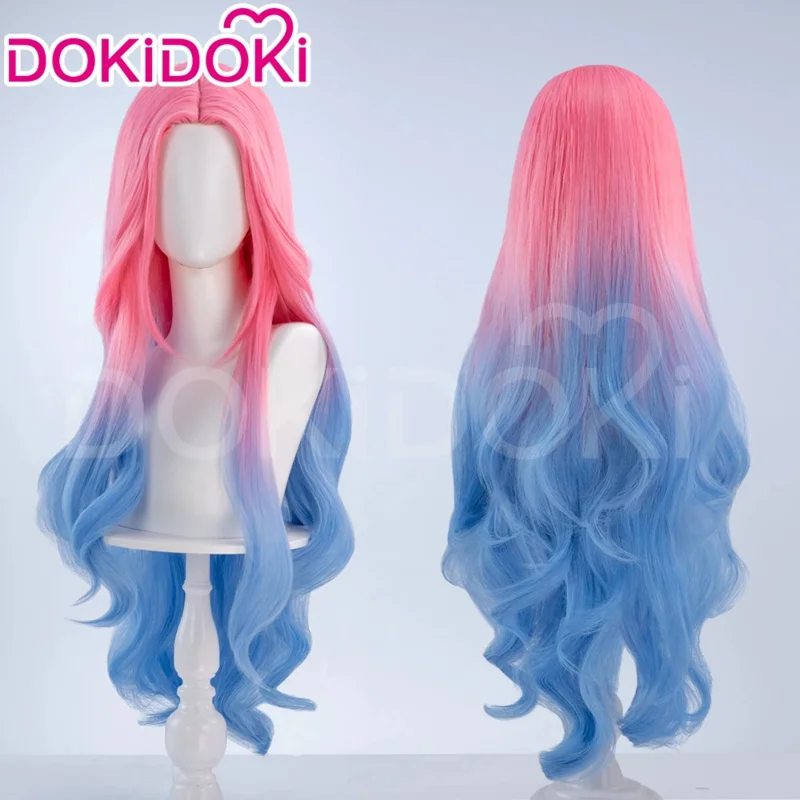 В НАЛИЧИИ Mizi Hyuna Dyeing Wig Аниме Косплей Парик DokiDoki Женский 80 см Длинный Вьющийся Парик Градиентный Мизи Косплей Реквизит Майк FreeWig Cap
