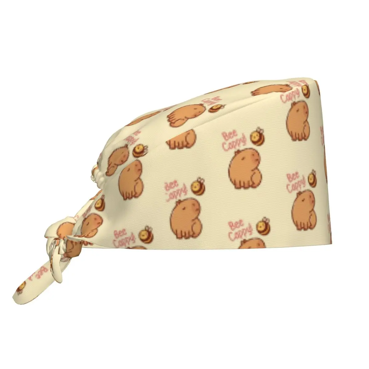 かわいいカピバラアニメスクラブキャップカジュアル漫画ナースケア外科キャップ男性女性ペットグルーミング看護作業帽子キャップ