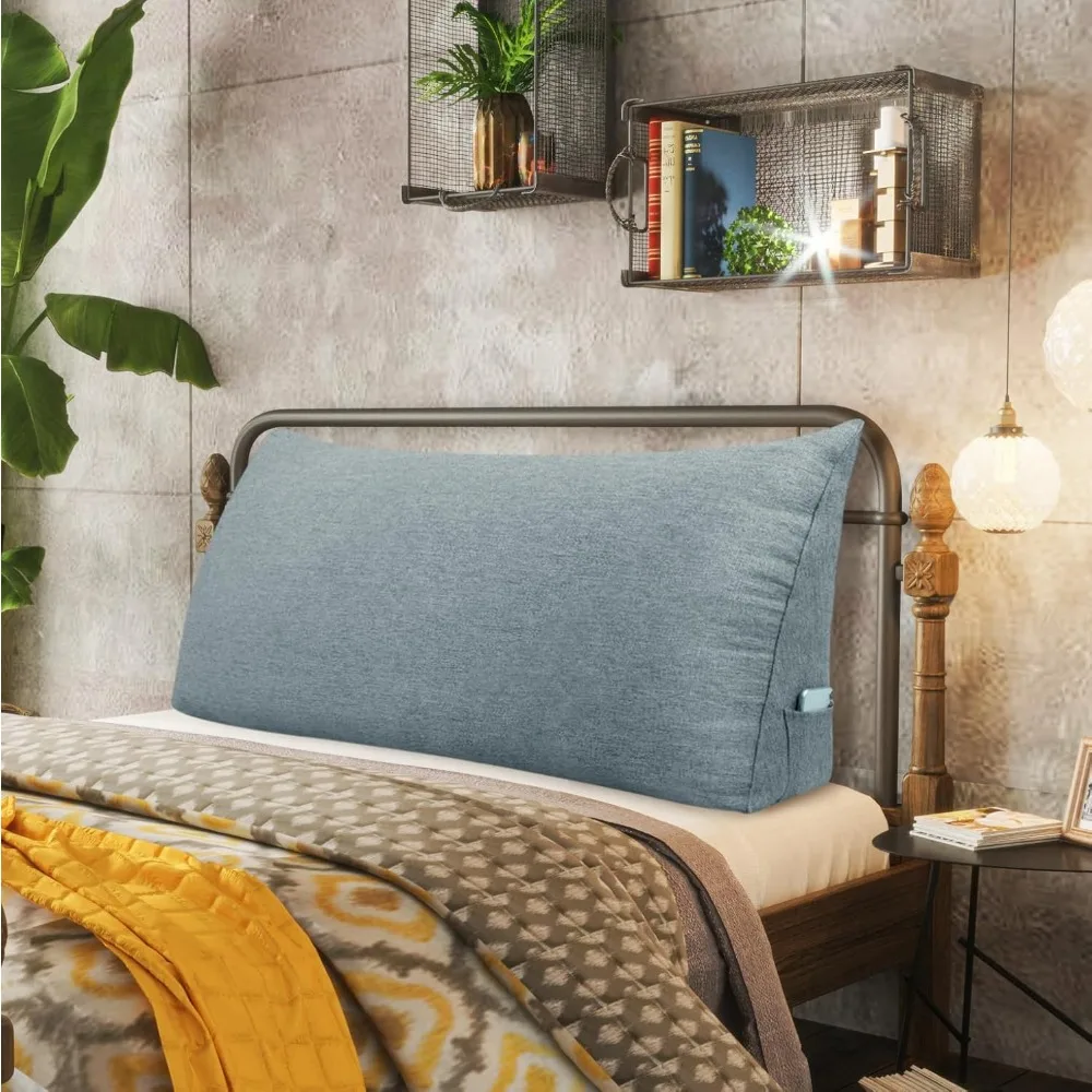 

Dorm Room Headboard Pillow Twin XL Bed Wedge Bolsters Back Support Backrest Cushion for Reading Working Sitting on Bed