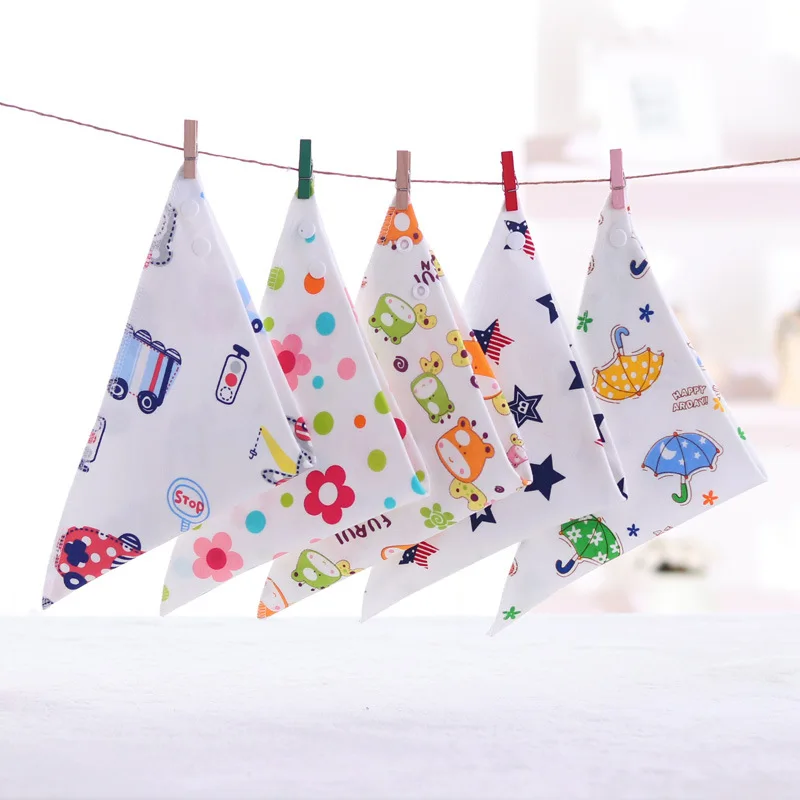 

Double-layer Snap Button Baby Bib Saliva Towel Boys Girls Child Bandana Bibs Cotton 42*29*29cm Baby Burp Cloth Dinner Smock