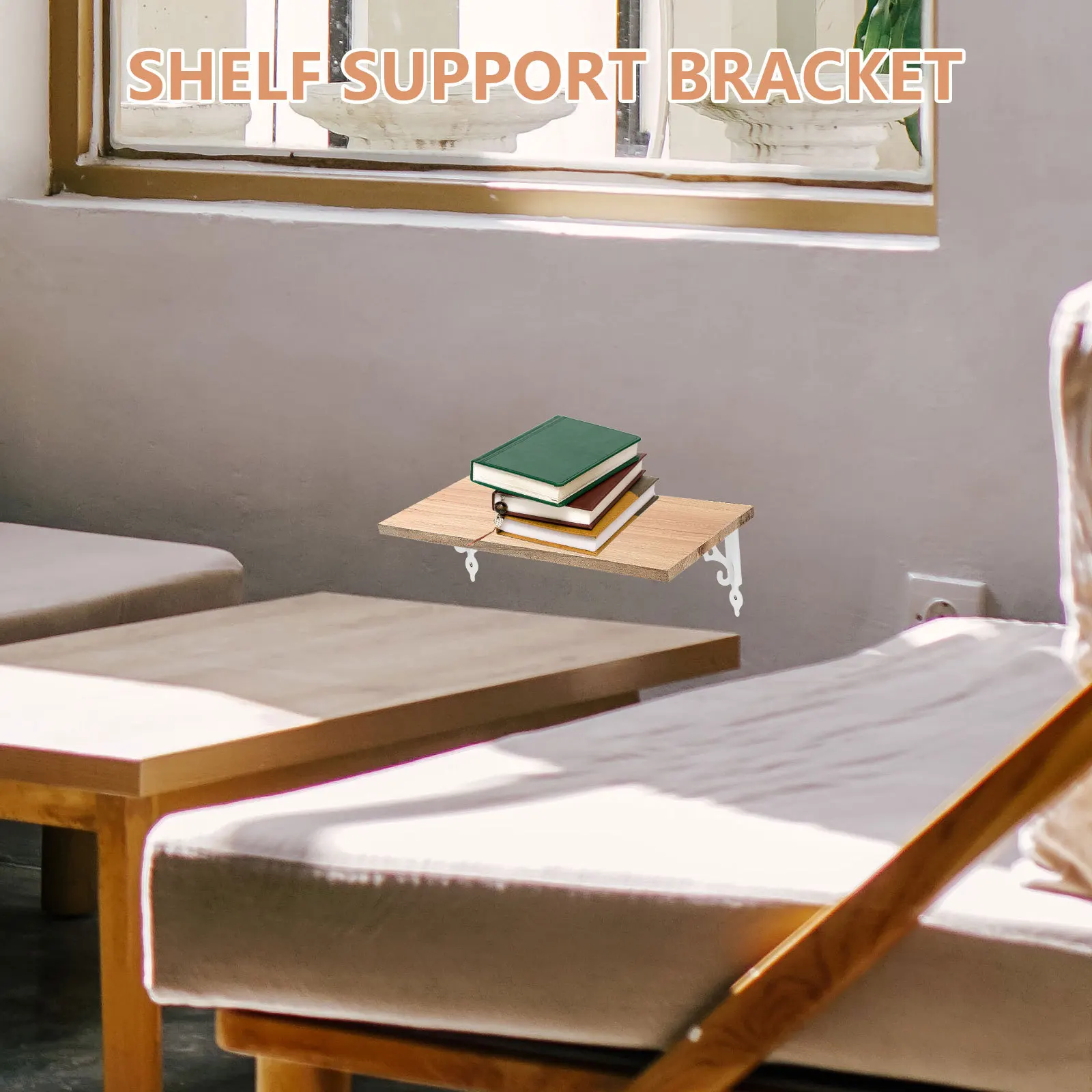 

2 Pcs Metal Bracket for Shelves Shelf Support Floating Heavy Duty Brackets Garage