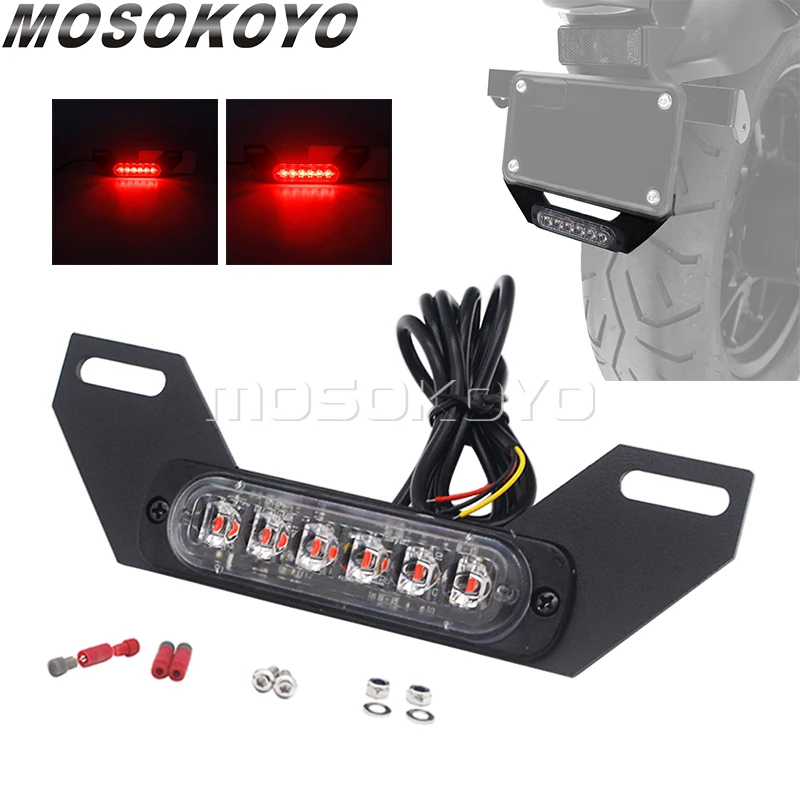 Waterproof Motorcycle LED B6 License Plate Auxiliary Brake Lamp Rear Tail Light for BMW Honda Suzuki Kawasaki Ducati Cafe Racer