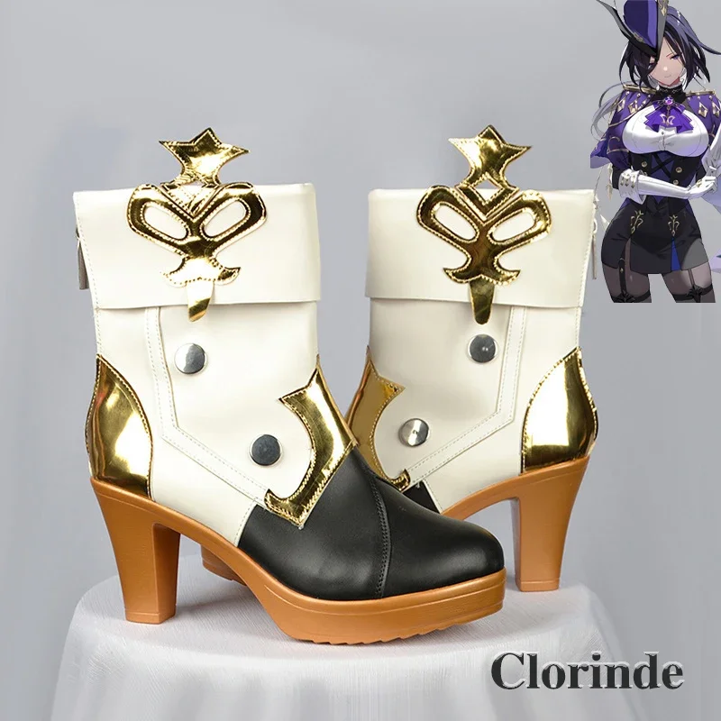 Clorinde Cosplay Shoes Anime Chinese Style Halloween Role Playing puntelli per Genshin Impact Women Game