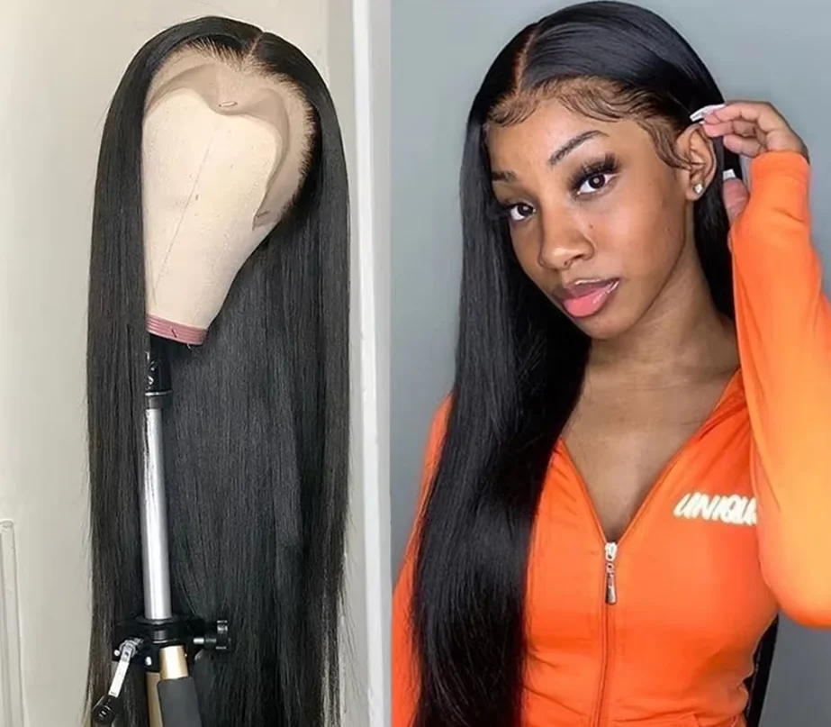 40 46 Inch 13x4 13x6 HD Transparent Bone Straight Lace Front Wigs 200 Density HD Lace Brazilian Human Hair Wigs For Women