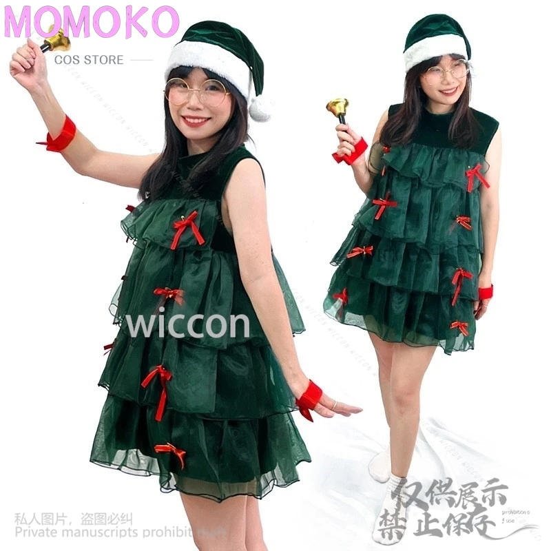 Costume de Noël Cosplay Robe Anime pour Femme, Robe en Dentelle Verte Trempée, Lolita Kawaii, ixde Vacances, brev, Personnalisé, Bol, 2024