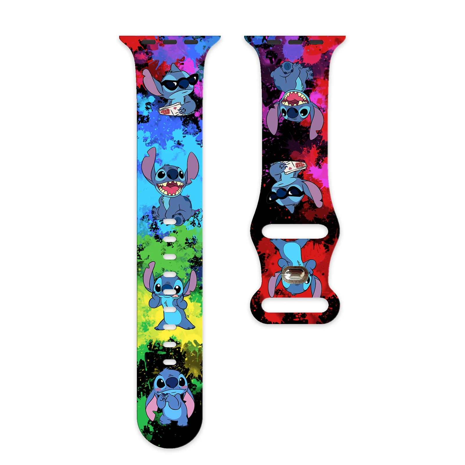 

Disney Color Stitch Strap for Apple Watch 11 10 9 SE Silicone Band Replaceable Bracelet for iWatch 46mm 44mm 42mm 41mm Watchband
