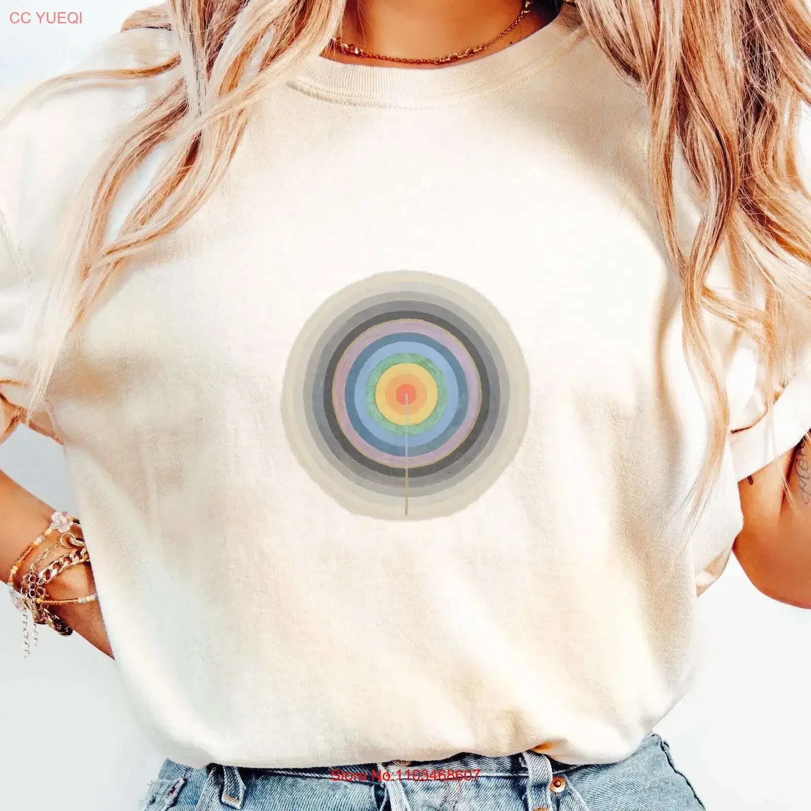 T-shirt d'éveil spirituel Hilma af Klint, image du Point de départ, Art abstrait pour la méditation, le Yoga et la pleine conscience