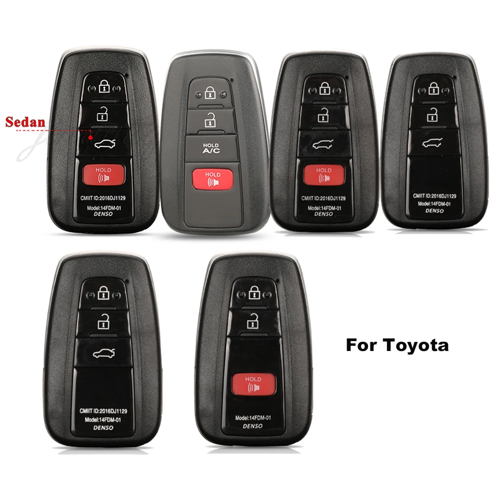 Jingyuqin Fernbedienung Auto Schlüssel Shell Fall Für Toyota Prius Prime Avalon Camry Hybrid 18-2021 Smart A/C limousine Abdeckung