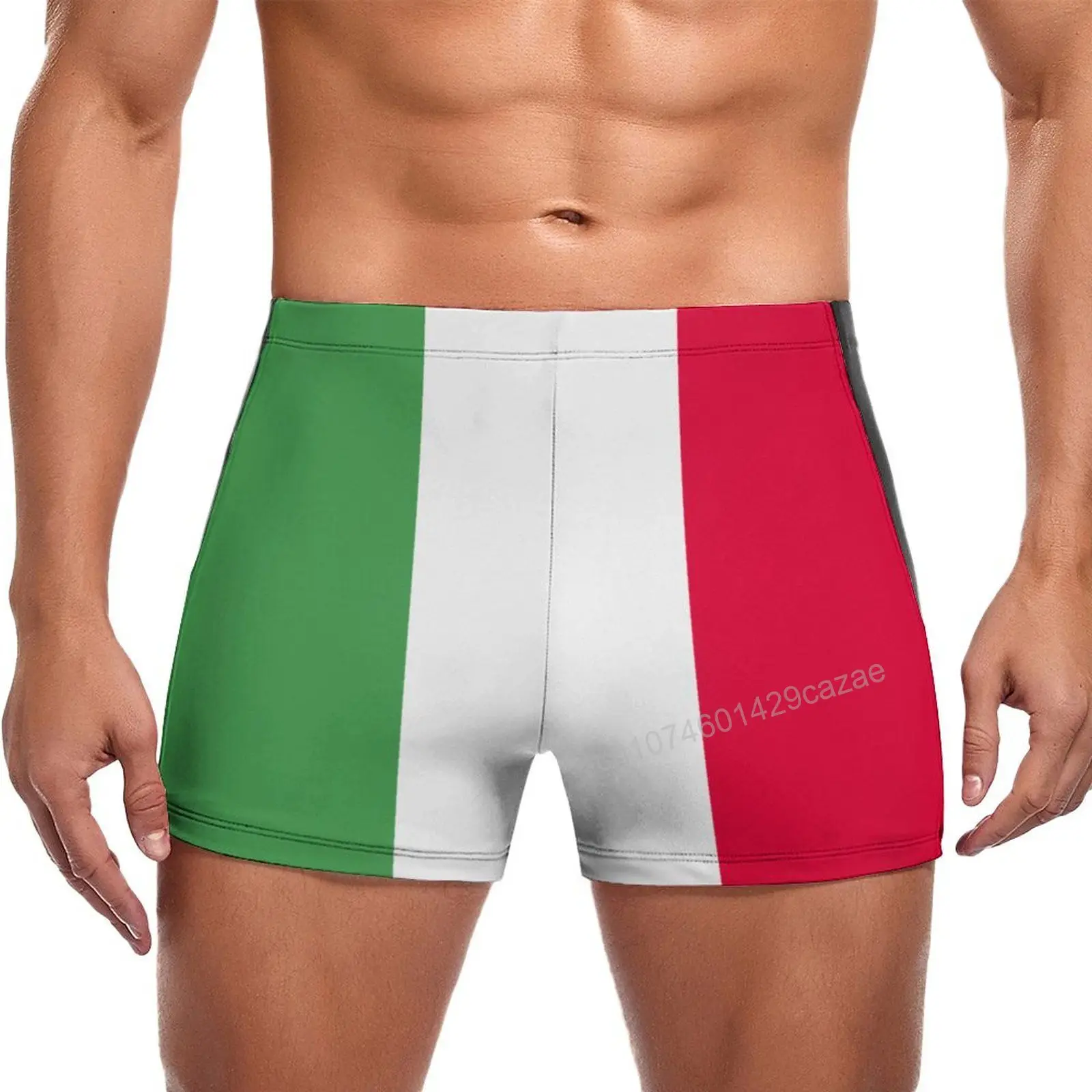 Costume da bagno Pantaloncini ad asciugatura rapida con bandiera italiana per uomo, regalo estivo corto da spiaggia