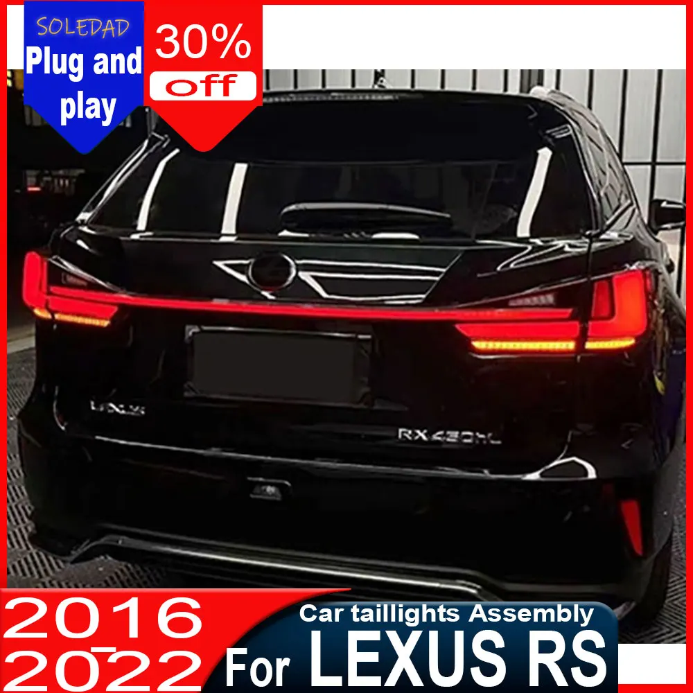 

Для Lexus RX300 RX450H RX450HL 2016-2022: Светодиодные задние фонари, стоп-сигналы, комплект Starlink, сквозной задний фонарь, установка Plug and Play
