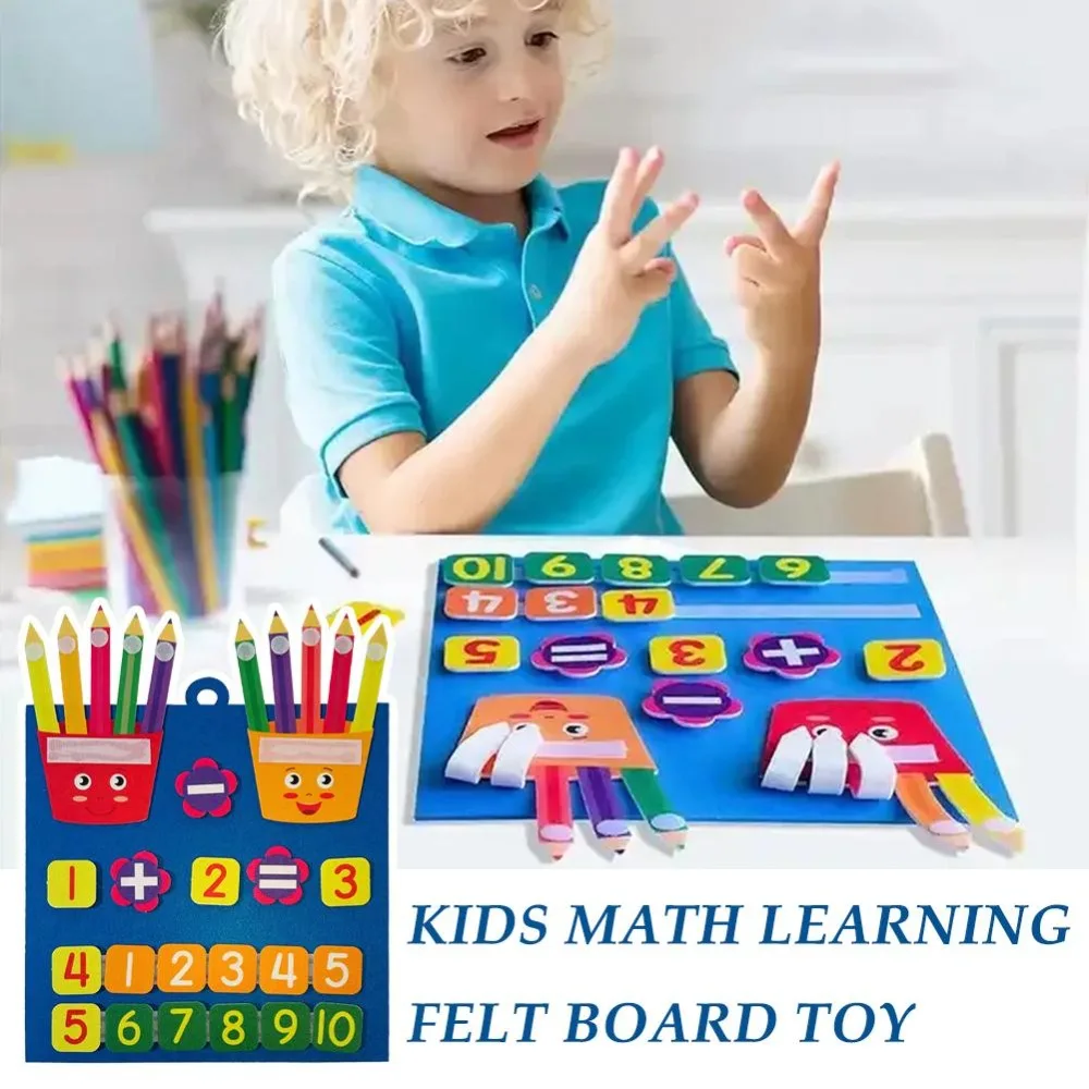 Felt Board Learning Numbers Felt Board Toddler Early Education Addition And Subtraction Practice Finger Digital Teaching Aids