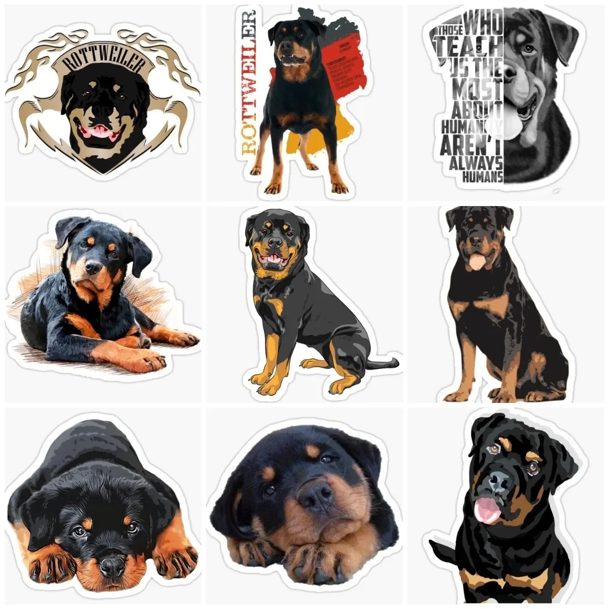 

Rottweiler Dog Pets Creative Sticker Accessories Laptop Car Window Bumper Wall Truck Bicycle Door Doghouse Glass Helmet Decal