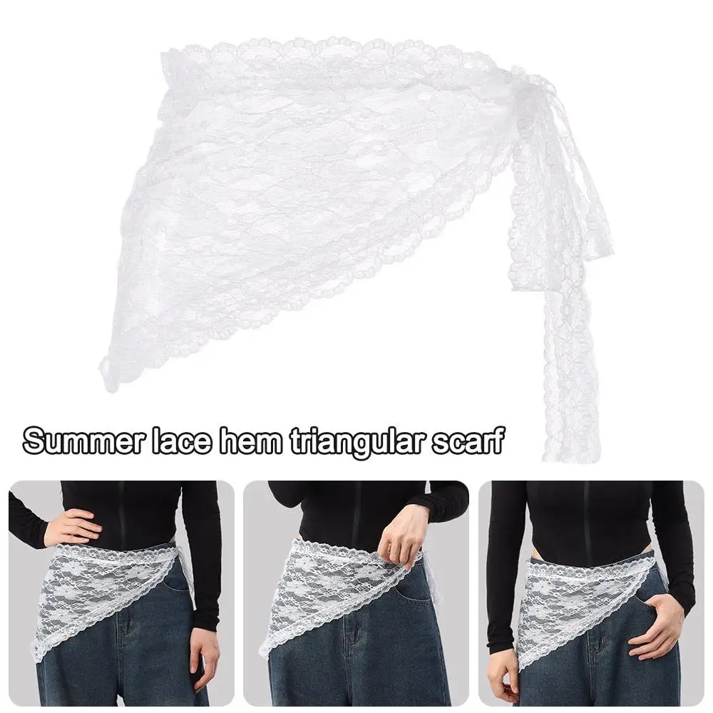 

Fashion Lace-up Lace Mini Skirt Pretty Slim Fit Apron Wrap Skirt Harajuku Y2K Fart Curtain for Women