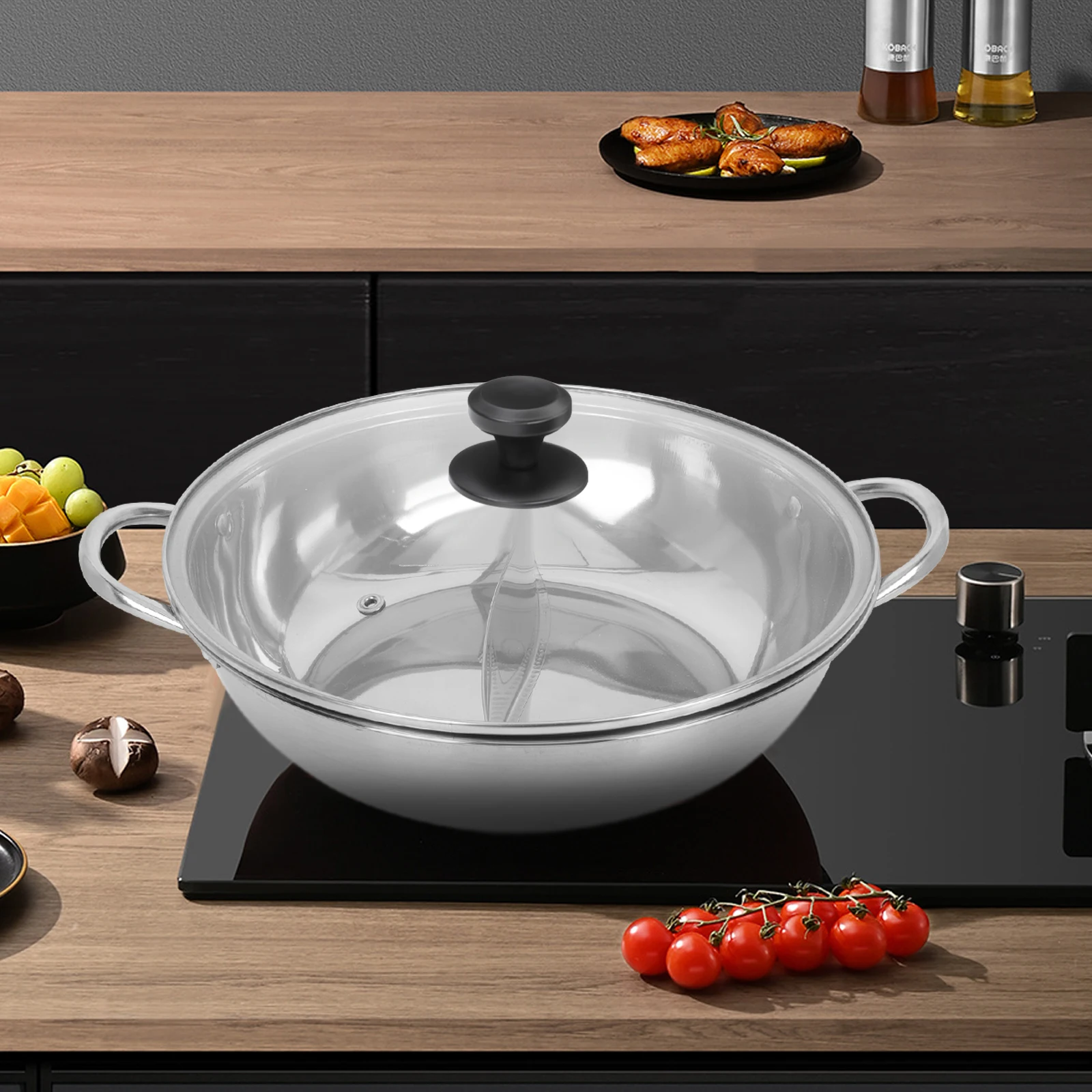 

Stainless Steel Pot Handles Replacement for Pots Pans Steamer Silver Removable Side Ear Easy Install Metal Wok Practical